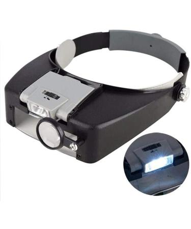 Lightweight Magnifying Glass 1.5X 3X 6.5X 8X Multi-Fold Close-Up Head-Mounted High-Definition Magnifying Glass for Reading Craft Watch Repair/Black Lofty Ambition