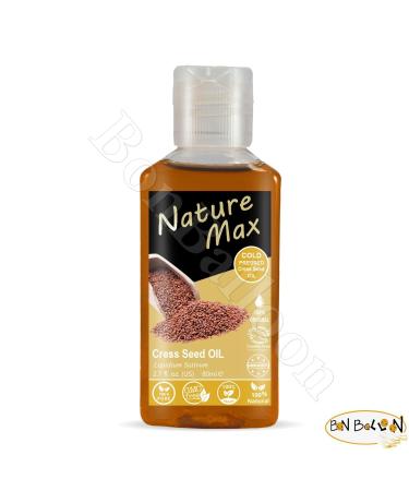 Nature Max Cresses Cress Oil Essential Oils Natural Undiluted Pure For Hair And Skin Care Cold Pressed Premium (1 Pack 2.70 oz / 80 ml)  - Buy Online on GoSupps.com