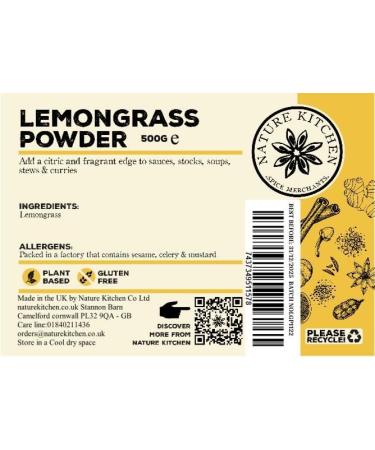 Nature Kitchen Lemon Grass Powder 500g - Gluten-Free Vegan Seasoning Blend for Cooking, Marinades, Sauces, Frying, Baking & Grilling - Buy Online on GoSupps.com