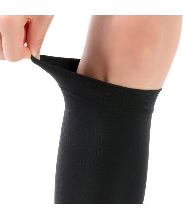 Buy Calf Compression Sleeves - Graduated Compression Socks for Running & Shin Splint Relief - Comfortable Footless Design (M-Black - Buy Online on GoSupps.com