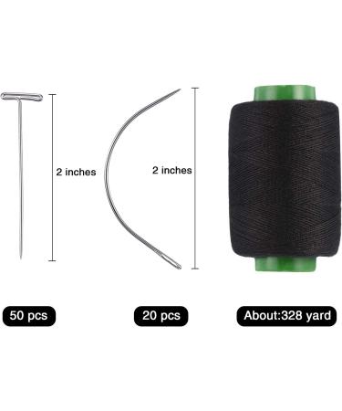 70-Piece Wig Making Pins & Needles Set with Thread for Wig Making, Blocking, Knitting & Crafts - Buy Online on GoSupps.com