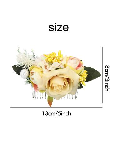 4 Pack Artificial Rose Flower Hair Combs - Wedding & Party Hair Accessories for Women - Buy Online on GoSupps.com