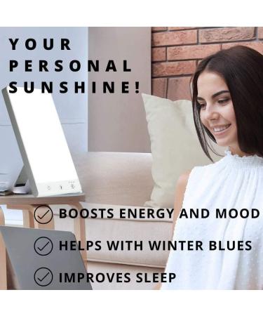 ONOTEC Light Therapy Lamp Ultra-Thin 10000 Lux Therapy Light with 3 Adjustable Brightness Levels Therapy Light with Timer for a Happy Home/Office/Travelling - Buy Online on GoSupps.com