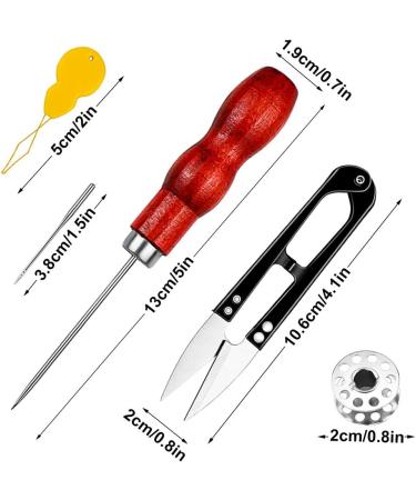Homgaty 2 Piece 183cm Treadle Sewing Machine Leather Belt Replacement Set with Hooks - Compatible with Singer/Jones Machines - Buy Online on GoSupps.com