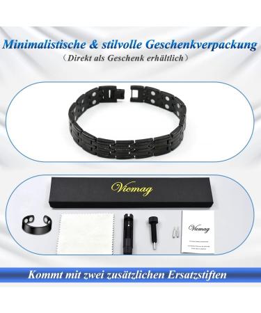 Vicmag Titanstahl Magnetic Hardship Rings for Men | Ultra-Strength Double-Row Magnets with Adjustment Tools & Gift Box - Wheat Black - Buy Online on GoSupps.com
