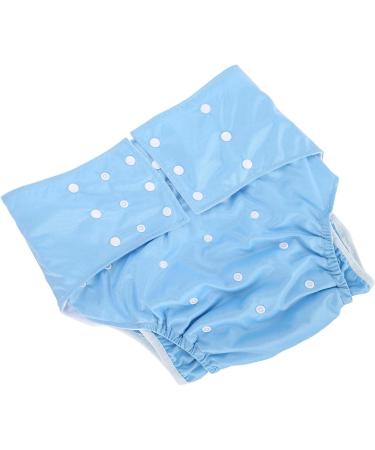 Premium Washable Adult Diaper | Adjustable Incontinence Care | Sky Blue Cloth Diaper with Exhaustive Pocket Design - Buy Online on GoSupps.com