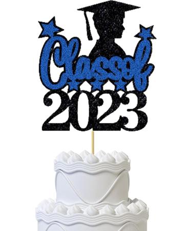 Fulenyi Decorations for Graduation Cakes Congratulations Graduation Supplies Cake Decorations High School Graduation College Graduation Decorations Black Blue - Buy Online on GoSupps.com