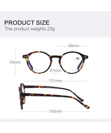 Zenottic Blue Light Blocking Glasses - Retro Round Frame for Men & Women - Anti-Dizzy Multiple Diopters Available - Buy Online on GoSupps.com