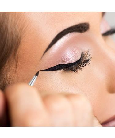 Eyeliner Brush Set Fine Angled Professional Precision Brush Fine Tip Eyeliner Brush Synthetic Bristles Eye Make-Up Tool 3 Pieces - Buy Online on GoSupps.com