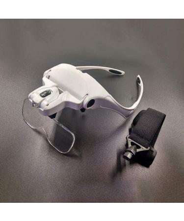 Magnifying Glasses Dental Loupes Headband Magnifier Glasses Magnifying with Light for Reading Professional Loupe Hands Free for Jewelers Crafts Watch Circuit Repair Hobby 5 Replaceable Lense - Buy Online on GoSupps.com