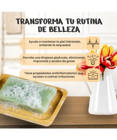  Decolores Decolores | Natural Aloe Vera Soap | 100g | Solid Soap | Natural and Handmade Soaps | Face and Body Use | Nourishing | Oily and Sensitive Skin | Deep Cleansing and Moisturizing - Buy Online on GoSupps.com