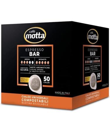 Caff Motta Espresso Bar Cialde Cialde Compostabili cialde ESE 44mm 6x Box Lot de 50 dosettes de caf + Italian gourmet polpa 400g - Buy Online on GoSupps.com