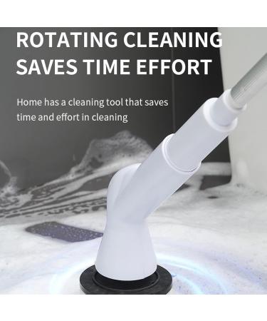Electric Scrubber - 2000mAh Rotating Shower Brush Cleaners Electric Tub Scrubber with Retractable Handle Power Floor Scrubber for Bathroom - Buy Online on GoSupps.com