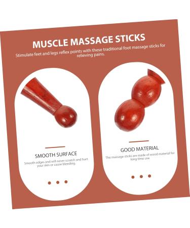 Clispeed 4-Piece Wooden Acupuncture Rod & Roller Massage Device | Health & Wellness Tools for Face & Body - Buy Online on GoSupps.com