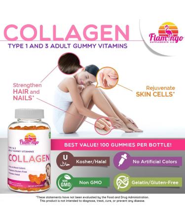 Collagen Gummies- Natural Marine Collagen for Women and Men- Collagen Supplements for Skin Hair Nails- Hydrolyzed Type 2 & 1 3- Replace Pills and Powders - No Gelatin Kosher Halal- 100 Ct. - Buy Online on GoSupps.com