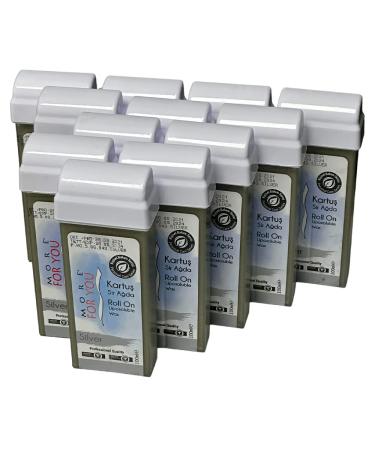 More for You Silver Waxing Pads - 100ml Roll-On Depilatory Wax - Hair Removal Spatrons (12 Pack) - International Shipping - Buy Online on GoSupps.com