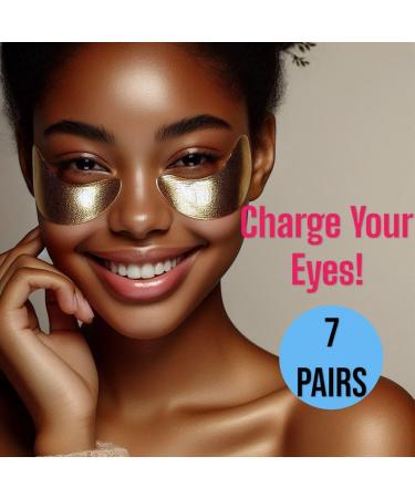 SLITZ 24K Gold Under Eye Mask for Dark Circles & Puffiness | Skincare Patches - 7 Pairs of Collagen Eye Masks - Buy Online on GoSupps.com