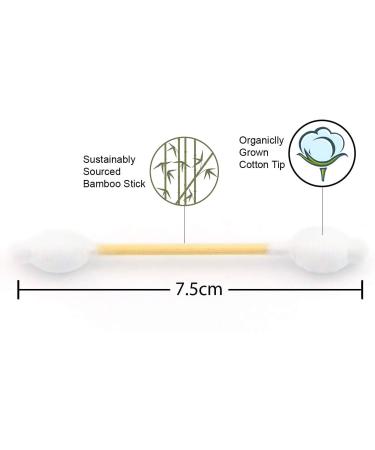 LEAF BOAT Biodegradable Cotton Buds 78 Pieces | Eco-Friendly Vegan Ear & Makeup Cleaning | GOTS Certified | Recycled Packaging | Plastic-Free - Buy Online on GoSupps.com