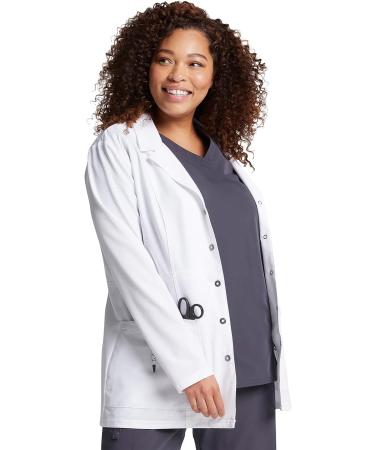 Dickies Xtreme Stretch Women Scrubs Lab Coats 28 Snap Front 82400 Medium White - Buy Online on GoSupps.com