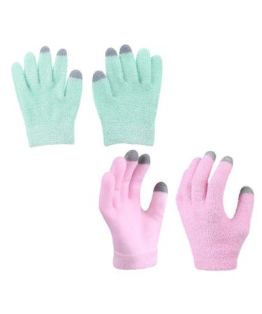 minkissy 2pairs Gel Touch Screen Gloves Toddler Knitted Gloves Mittens Kids Overnight Sleeping Gloves Touchscreen Grooming Gloves Dry Cracked Hands Cover Australia Cell Phone Yarn