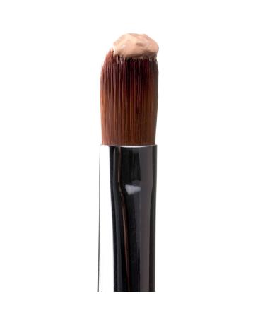 Flat Concealer Brush Under Eye - Small Concealer Brush for Eyebrows Color Corrector Brush Works with Cream Powder Liquid Cosmetics Synthetic