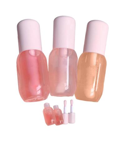 Moisturizing Lip Balm 3 Bottles Glossy Hydrating Lip Oil Fruit-flavored Lipbalm for Women and Girls Winter Essentials 3.1g