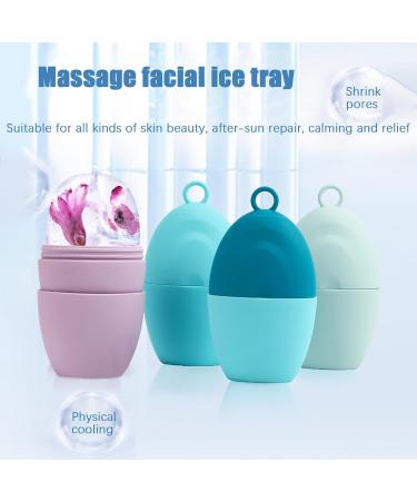 Buy Ice Roller for Face & Eye | Facial Ice Roller Mold for Contours & Skin Repair | Purple Beauty Tool - Shrink Pores & Enhance Glow - Buy Online on GoSupps.com
