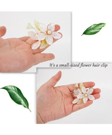Elegant white flower hair clip for women decorative hair clips in the appearance of white magnolia flowers small hair accessories for prom and wedding - Buy Online on GoSupps.com