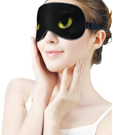 LynaRei Cute Black Cat Sleep Mask - Adjustable Strap, Soft Eye Cover - Buy Online on GoSupps.com