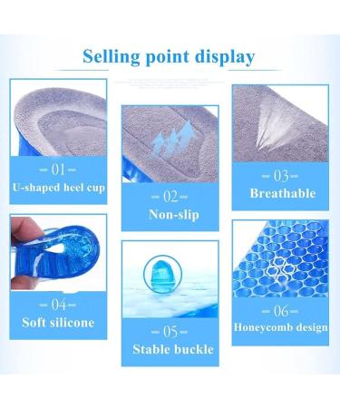 Shop 3.5cm Invisible Height Increase Shoe Insoles | Honeycomb Cushion for Taller Support | Unisex Sports Pad - Buy Online on GoSupps.com