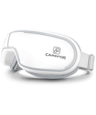 Intelligent Heated Eye Mask with Bluetooth Music to Treat Migraines Massager to Relax and Improve Sleep Reduce Eye Strain Dark Circles Dry Eyes Birthday Father's Day Gift - White