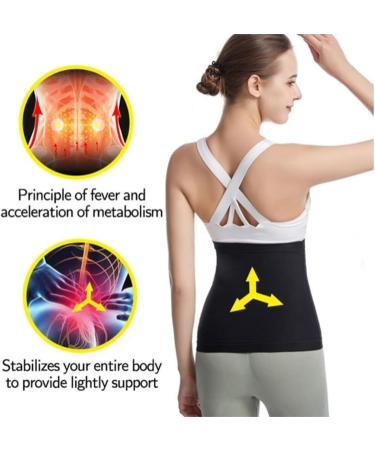 HKDYWTNB Back Brace Lumbar Support Cincher Corset Sweat Belt Tummy Control Sauna Workout Weight Loss Girdle Shaper Waist Belt XXX-Large Black - Buy Online on GoSupps.com