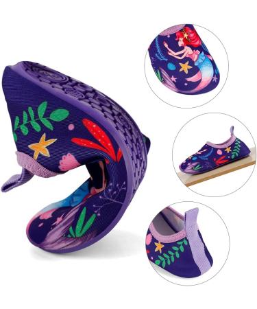 Masocio Children's Bathing Shoes - Slipproof Fast-Drying Aquasium Swim Shoes for Boys & Girls - Purple Beach/Pool - EU 21/22 - Buy Online on GoSupps.com