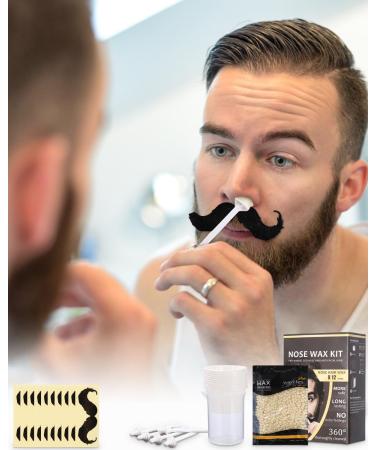 Nose Wax Kit Nose Wax Kit for Men and Women 100g Nose Hair Wax 20 Applicators Safe Tip Safe Fast Hair Wax for Nose Pai - Buy Online on GoSupps.com