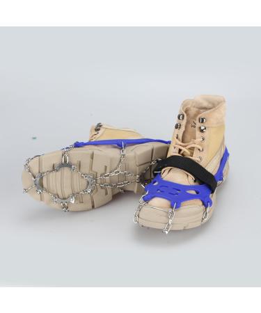Buy Stainless Steel Crampons for Mountain Shoes - 13 Teeth Anti-Slip Ice Clamps with Velcro for Winter Hiking & Climbing (Blue L EU 42-44) - Buy Online on GoSupps.com