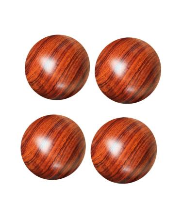 Fomiyes 4 piece solid wood massage ball foot massage practice baod hand roller handballs handbar massage ball muscle-stretch ball fitness ball pear gymnasium accessories massage globe