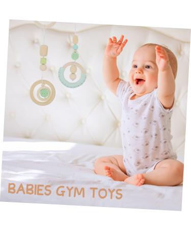 20 Pcs Baby Gym Wooden Teether Car Decorations - Hanging Wood Toy Set for Newborns | Infant Gym Plaything Chew - Green - Buy Online on GoSupps.com