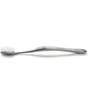 Luxinity Stainless Steel Manual Toothbrush - Starter Set with Replaceable Medium Bristle Head | Eco-Friendly & Durable - Buy Online on GoSupps.com
