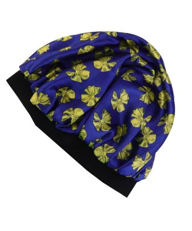 FOMIYES Silk Hair Bonnet 2pcs Shower Cap Hair Bands for Women Hair Loss Cap Shower Accessories Pearlescent Skull Miss Satin Blue Silk Head Scarf 27x20cm Blue
