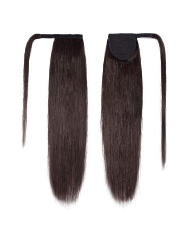 Buy SEGO Clip-in Real Hair Ponytail Extension - Dark Brown #2 20 (50cm) - 95g Hairpiece for Perfect Braid Styles - Buy Online on GoSupps.com