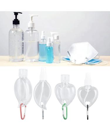Portable Travel Bottles Set - 50ml Leakproof Keychain Bottles for Soap Shampoo & Conditioner - Refillable Transparent Plastic - Buy Online on GoSupps.com