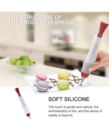DECHOUS Decorating Pen Silicone Jam Writing Pen Baking Icing Tips Icing Pen Cookie Chocolate Pen for Baking Salad Cream Food Decor Gourmet Chocolate Writing Instrument Frosting Silica Gel Assorted Color 20X4cm - Buy Online on GoSupps.com