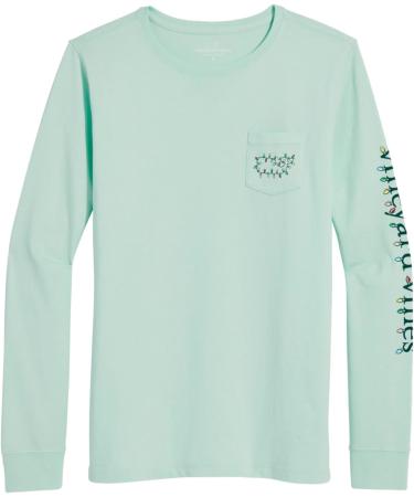 Vineyard Vines Women's Whale Light Outline Long-Sleeve Pocket Tee Casual L Sweet Taffy - Buy Online on GoSupps.com