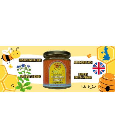 Organic Turmeric Honey Infused with UK Borage - Anti-Inflammatory & Anti-Aging | Shakra Health - Buy Online on GoSupps.com