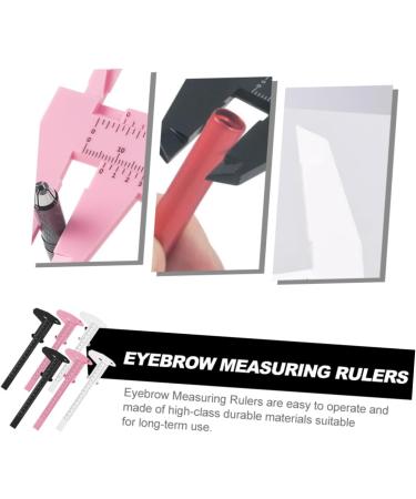 Beavorty 6pcs Locating Rule Pocket Ruler Plastic Eyebrow Ruler Eyebrow Measuring Ruler Face Caliper - Buy Online on GoSupps.com