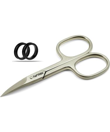 Cuticle Nail Scissors with Daimond Grain Nail File Curved Blade Professional Stainless Steel Multipurpose Toenail Manicure Pedicure Eyebrows Nose Beard Mustache Grooming Scissors - Buy Online on GoSupps.com