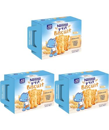 Nestl - P tit Biscuit - Biscuits B b 12 Mois+ - G teaux Secs Riches en Bl - Alimentation B b avec Moins de Sucres - Repas b b Texture Croquante et Fondante Adapt e la Perc e des Dents