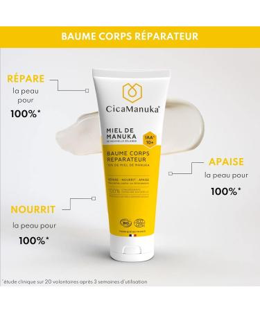 CICAMANUKA - Repair body balm with Manuka honey IAA10+ - Promotes the repair of dry skin - Certified Organic - 200 ml - Buy Online on GoSupps.com