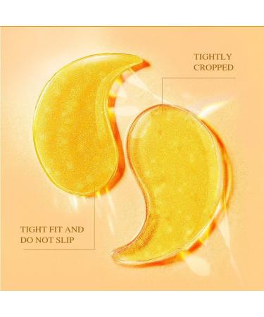  KFDDRN 120 Pcs Eye Pads for Dark Circles 24K Gold Gel Eye Pads Eye Mask Face Mask Hydrating Collagen Against Under Eye Bags Against - Buy Online on GoSupps.com