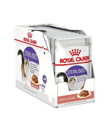 Royal Canin Sterilised Care in Gravy Adult Wet Cat Food 85g (Pack of 12) 1.02 kg (Pack of 1)
